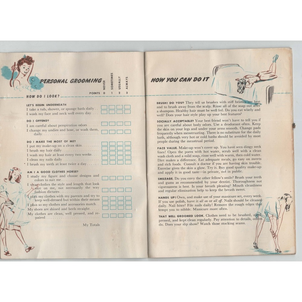 Vintage 1947 My Reflections National Dairy Council Grooming Etiquette Booklet - Picture 4 of 4